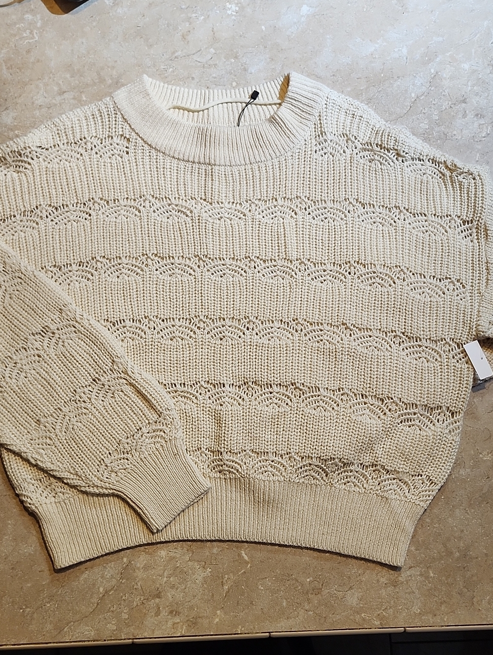 Vero Moda Cream Colored VMLONA Sweater L